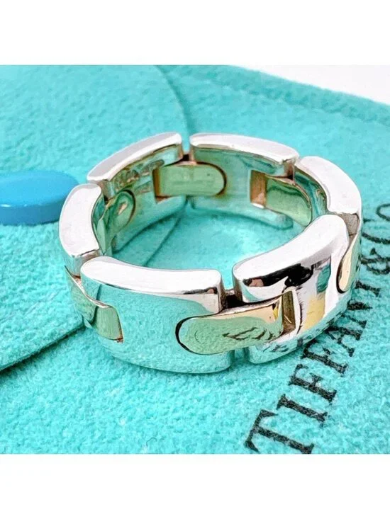 Tiffany & Co Vintage H-link Combination Ring - Picture 5 of 9
